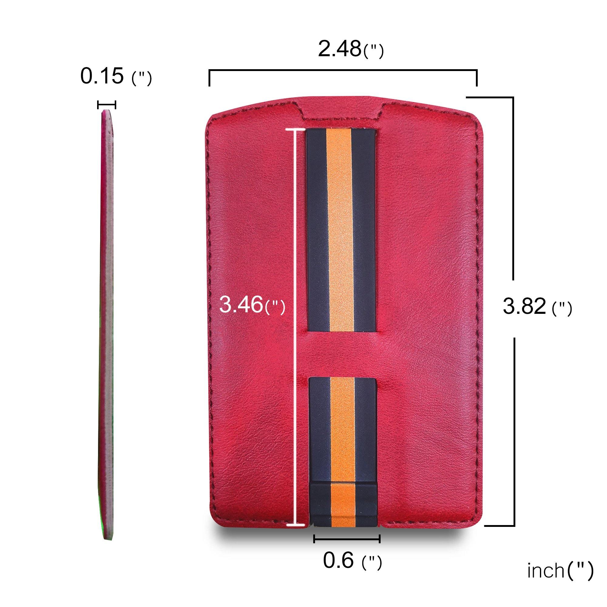 CARI Universal 3 in 1 Phone Wallet with Card Holder, Stand, and Strap - Red - RapidX