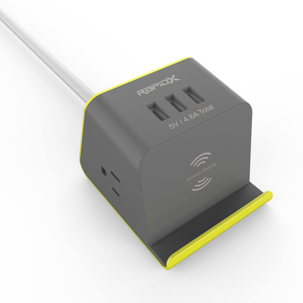 MyDesktop 29W Wireless Charging Stand with 3 USB Ports and 2 Power Out ...