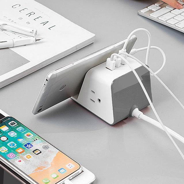 MyDesktop 29W Wireless Charging Stand with 3 USB Ports and 2 Power Out ...