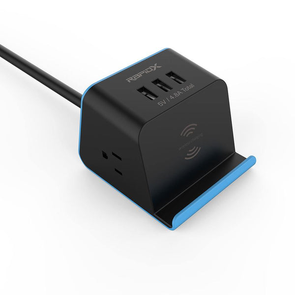 MyDesktop 29W Wireless Charging Stand with 3 USB Ports and 2 Power Out ...