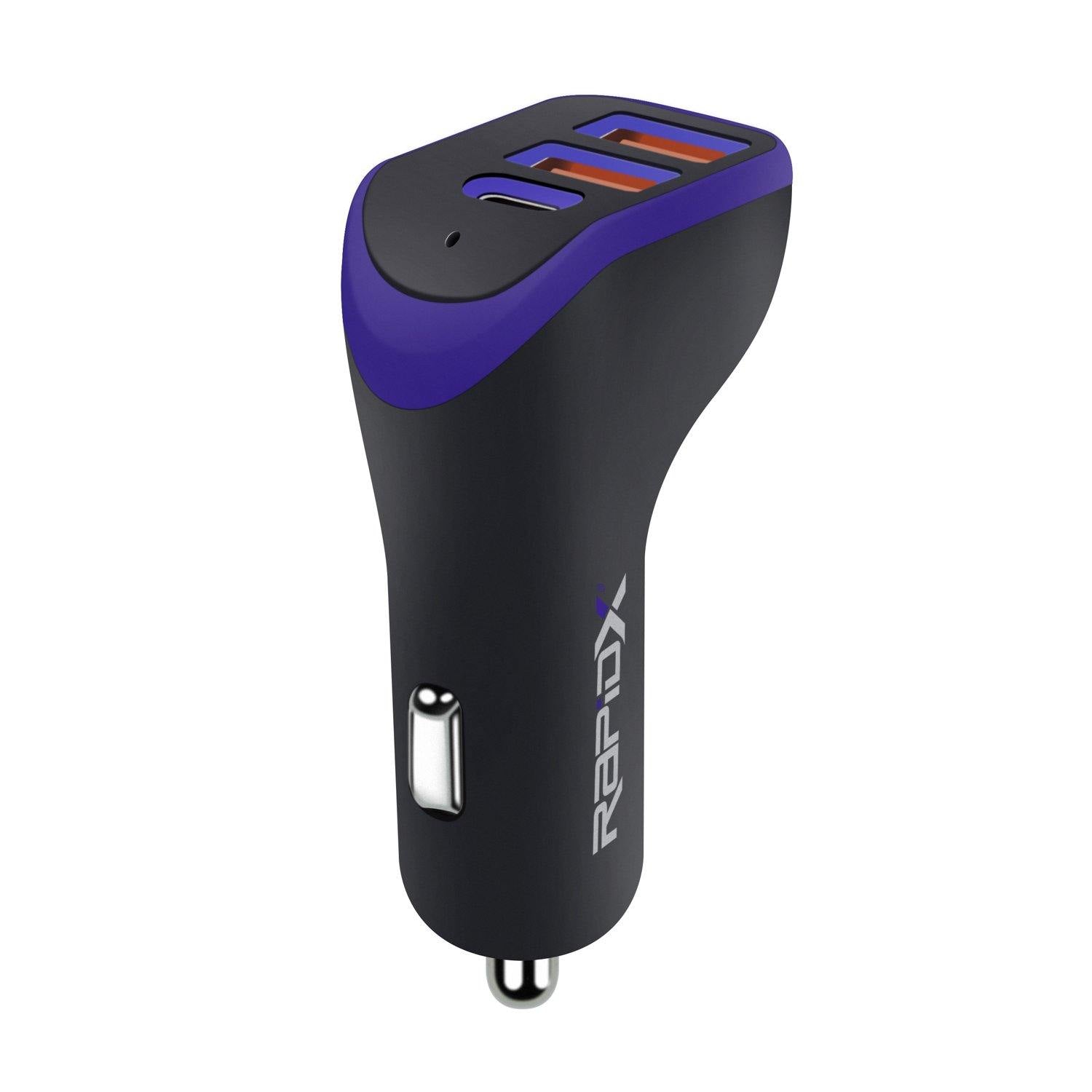 X3PD Compact & Fast Car Charger for 3 Devices 35W Total - RapidX