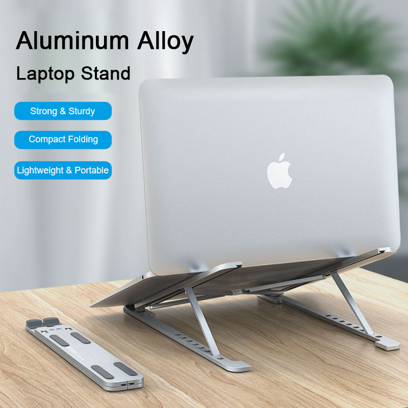 Adjustable and Portable Laptop Stand fits up to 17" - Gray