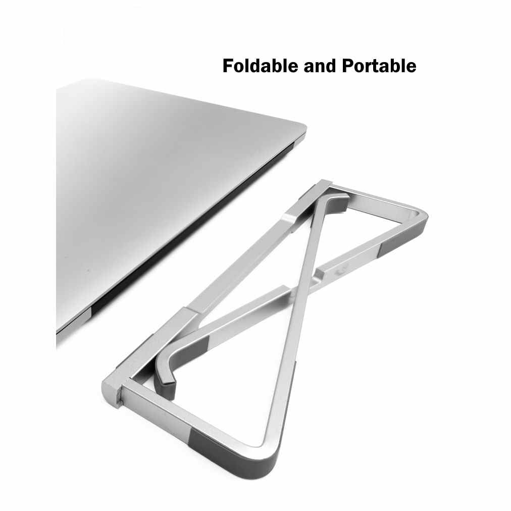 Foldable Laptop Stand, for laptops 12" to 17" - Silver