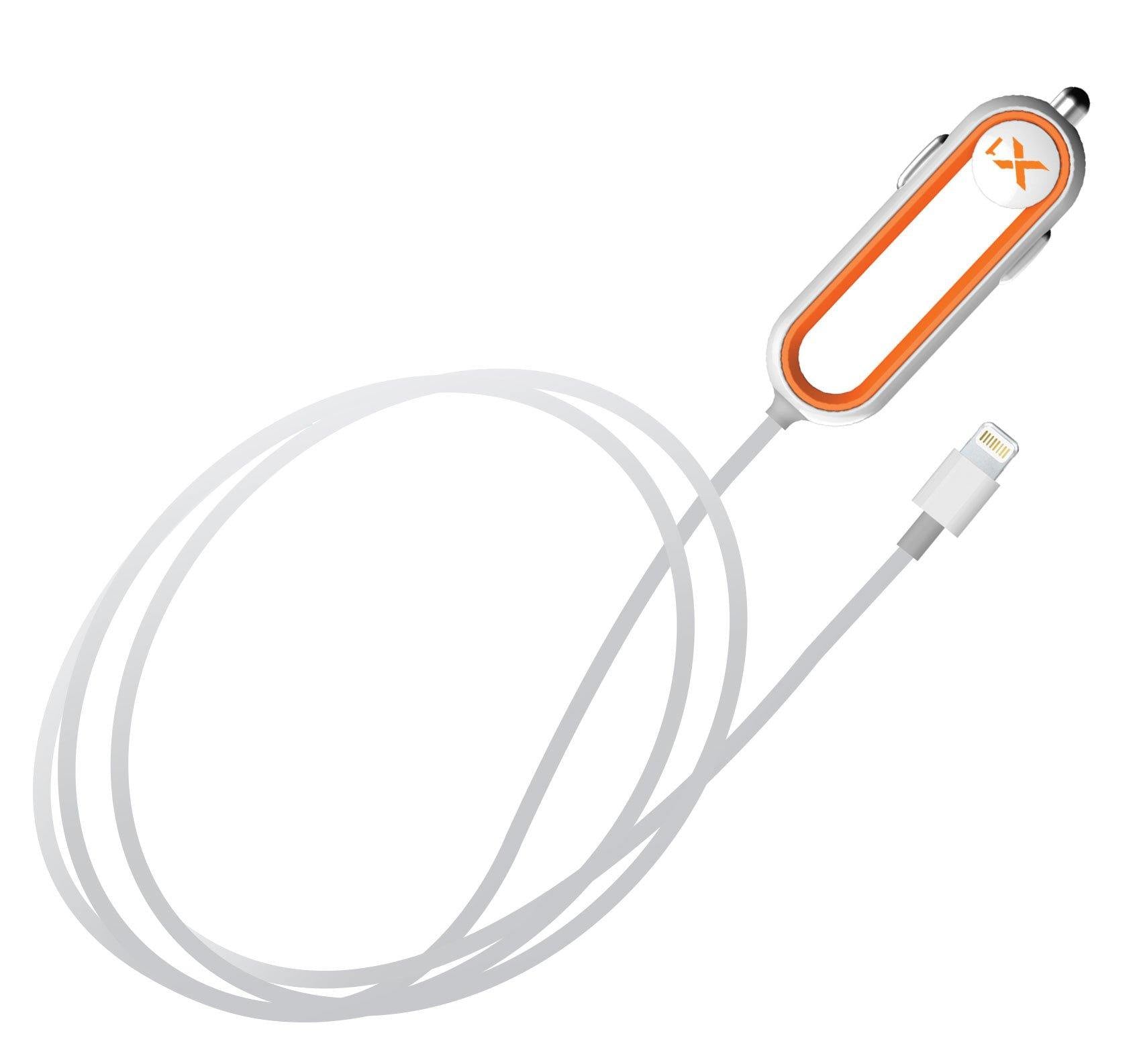 X1 Car Charger with Lightning Connector - Orange - RapidX